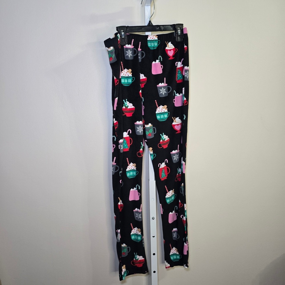 Holiday Time Cozy Sherpa Fleece Pajama Set Womens Small Hot Cocoa Print sz S - Picture 5 of 7